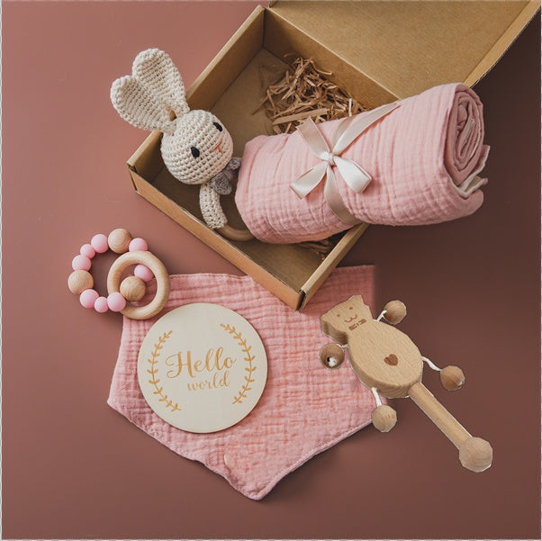 Wooden Rattle Five-piece Set