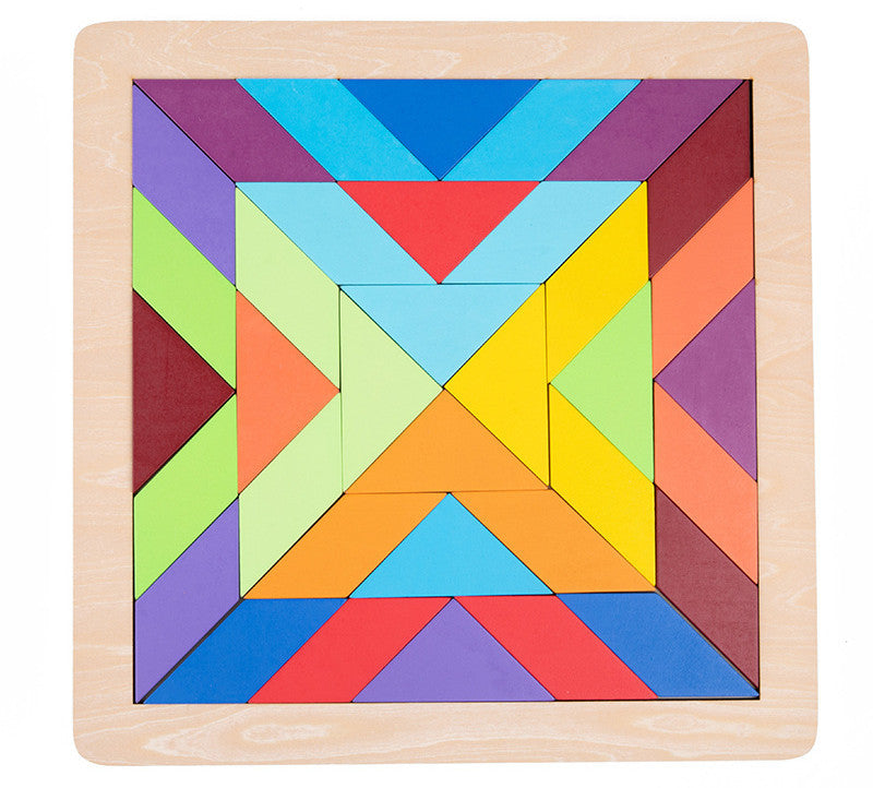 Wooden Jigsaw Mosaic Tiles Puzzle