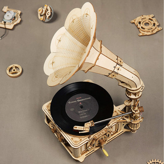 Vinyl Phonograph 3D Wooden Model