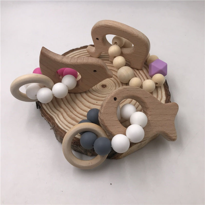 Baby Wooden Animals Rattle