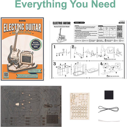 Electric Guitar 3D Wooden Model
