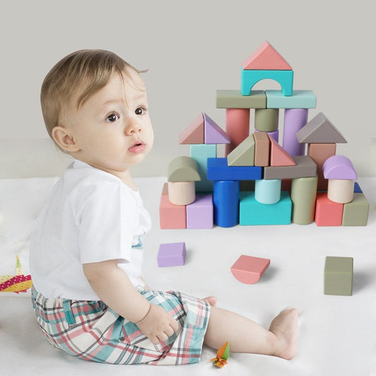 Colorful Wooden Building Blocks