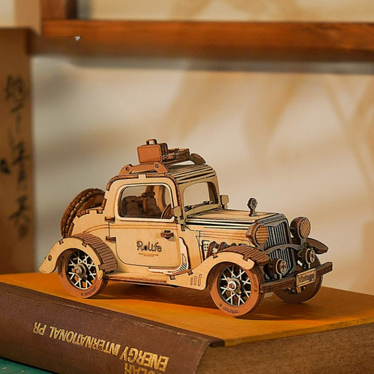 Vintage Car Model 3D Wooden Model