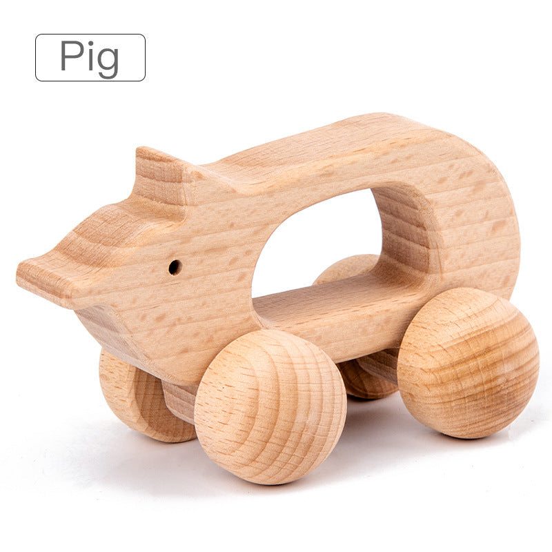 Wooden Animal Figures Roller Toy