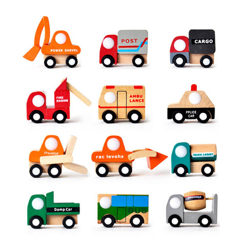 Wooden Mini Cars Set