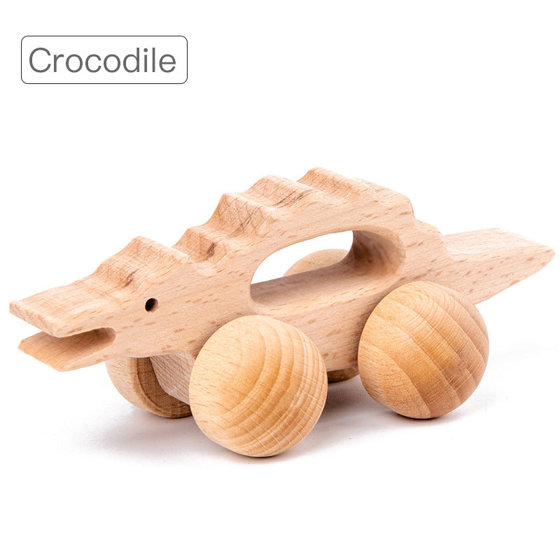 Wooden Animal Figures Roller Toy