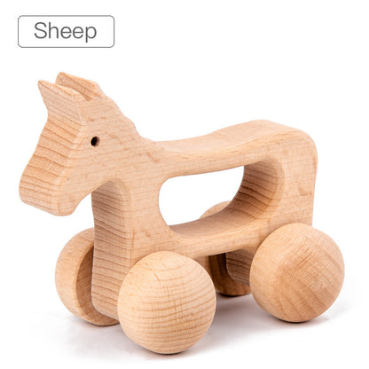 Wooden Animal Figures Roller Toy