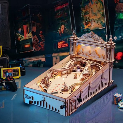 Pinball Machine 3D Wooden Model