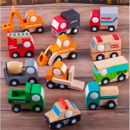 Wooden Mini Cars Set