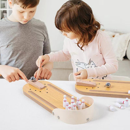 Bowling Game Set Wooden Board