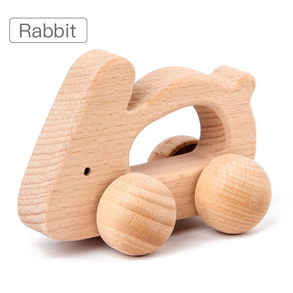 Wooden Animal Figures Roller Toy