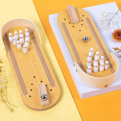 Bowling Game Set Wooden Board