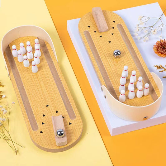 Bowling Game Set Wooden Board