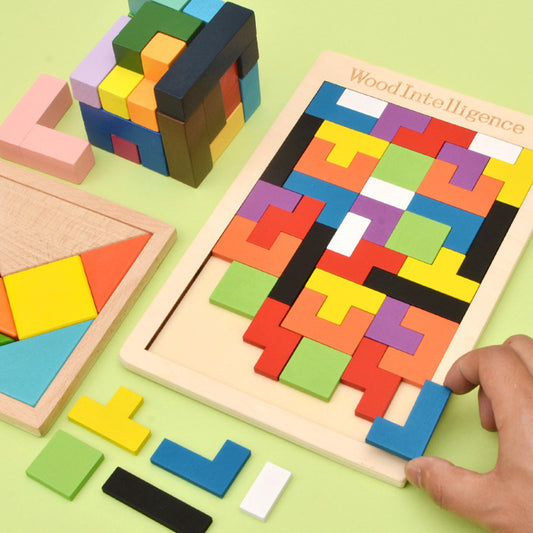 Wooden Magnetic & Blocks Puzzle